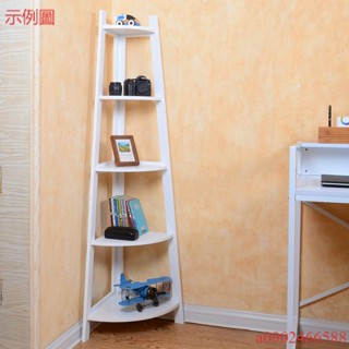 房間北歐轉角牆角置物架 落地書架臥室客廳花架 梯形牆壁收納角落架