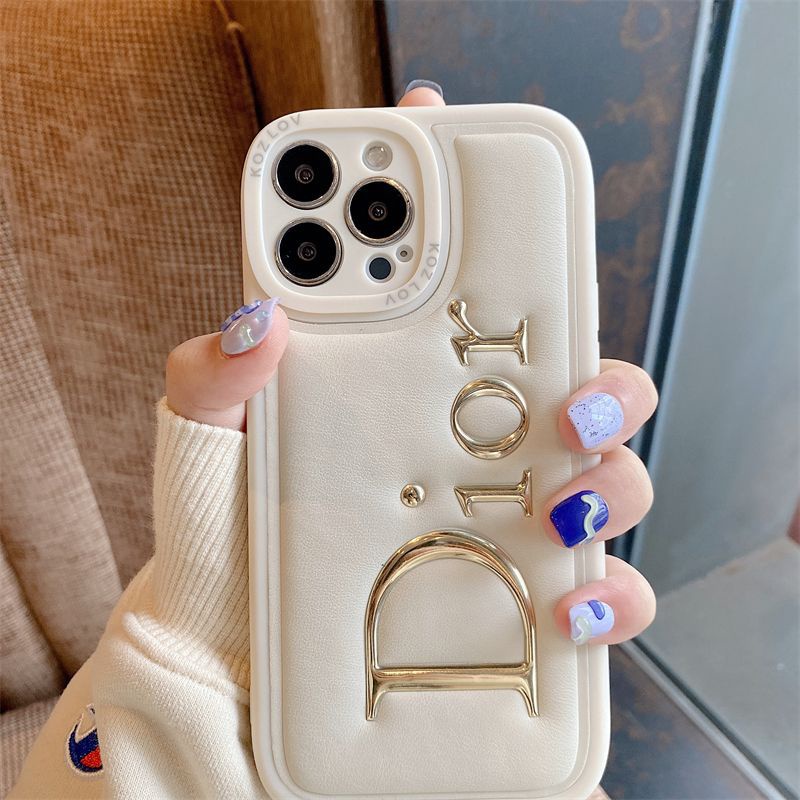 迪奧 Dior iPhone 14 13 12 11 Pro Max 皮革防震相機鏡頭保護套