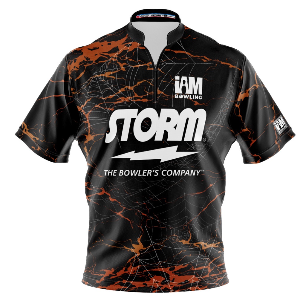 Storm DS 保齡球球衣 - 設計 2072-ST 3D 拉鍊領保齡球襯衫 DIY 名稱