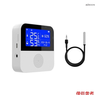 KKmoon 風景溫度濕度傳感器 USB 供電顯屏溫度濕度計 家庭聯動場景 聯動 2.9 英寸 LCD 顯示屏帶背光溫度