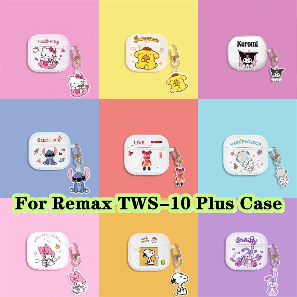 適用於 Remax TWS-10 Plus 手機殼情侶可愛卡通適用於 Remax TWS-10 Plus 手機殼軟耳機手