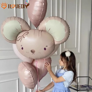 [精選]兒童淋浴睡前玩具/節日氣氛裝飾品/充氣氣球/月亮熊粉色鼠標氣球/可重複使用派對裝飾道具/婚禮生日裝飾
