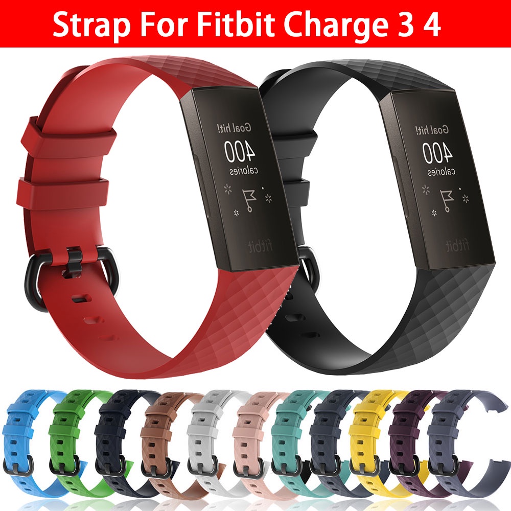 適用於 Fitbit Charge 3 Charge4 的錶帶錶帶錶帶矽膠替換手鍊智能手錶腕帶 Fitbit Charg