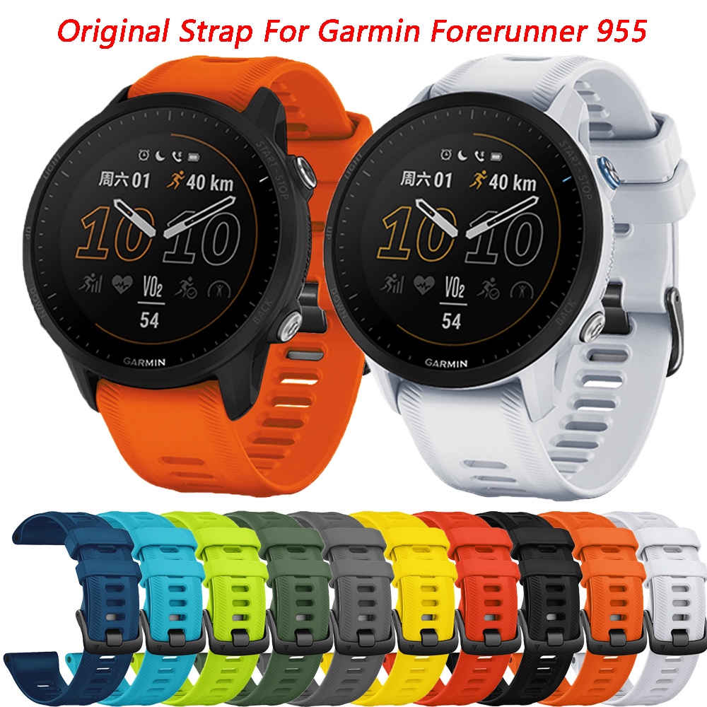 Garmin Forerunner 955 手鍊官方帶扣智能手錶腕帶 Forerunner 935 Correa 原裝矽