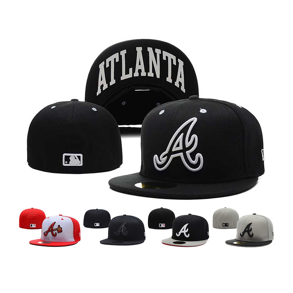 MLB 尺寸帽 全封 不可調整 混色 亞特蘭大勇士隊 Atlanta Braves 男女通用 棒球帽 板帽 嘻哈帽 時尚