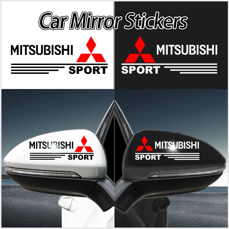 MITSUBISHI [限時折扣 20%] 三菱汽車後視鏡防刮裝飾貼紙 Xpander Delica Pajero Sp