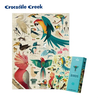Crocodile Creek動物圖鑑主題盒拼圖/ 鳥類世界 eslite誠品