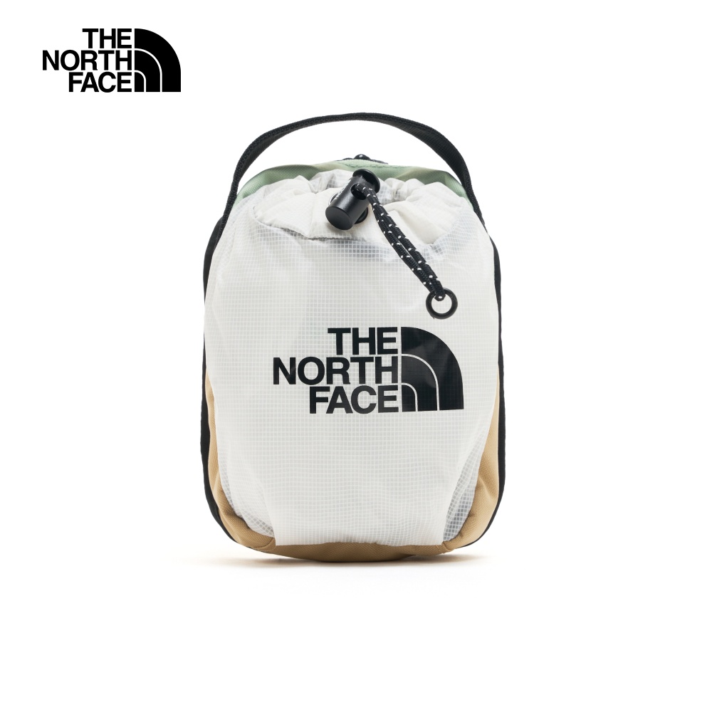 The North Face北面男女款卡其白色半透明收納袋輕便單肩包｜52RYOKZ