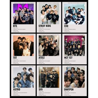 K-pop-boy 團體簡約牆壁房間辦公桌裝飾海報帆布印刷牆藝術