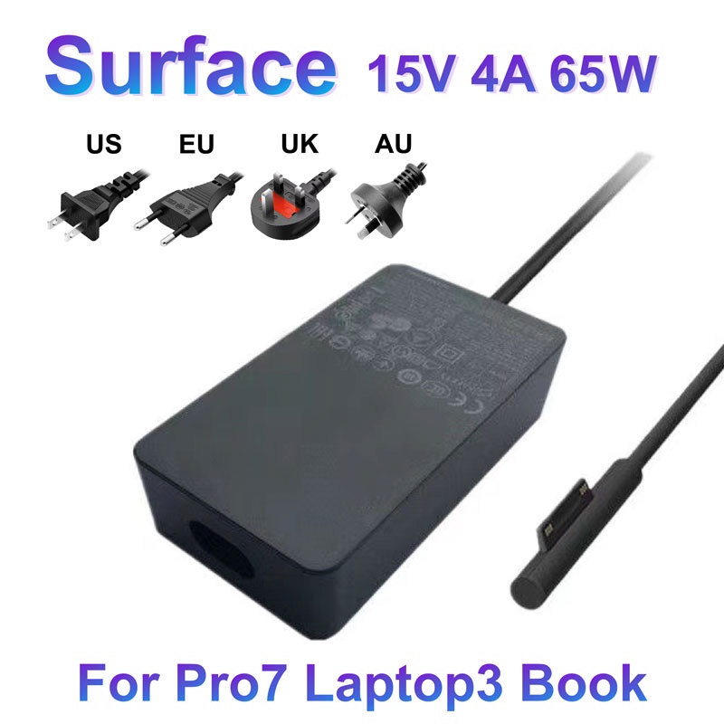15v 4A 65W 適用於 Microsoft Surface Pro 3 4 5 6 7 8 Book Laptop