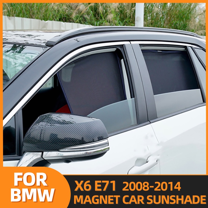 BMW 適用於寶馬 X6 E71 2008-2014 汽車遮陽板前擋風玻璃磁性網簾後側窗遮陽板遮陽板