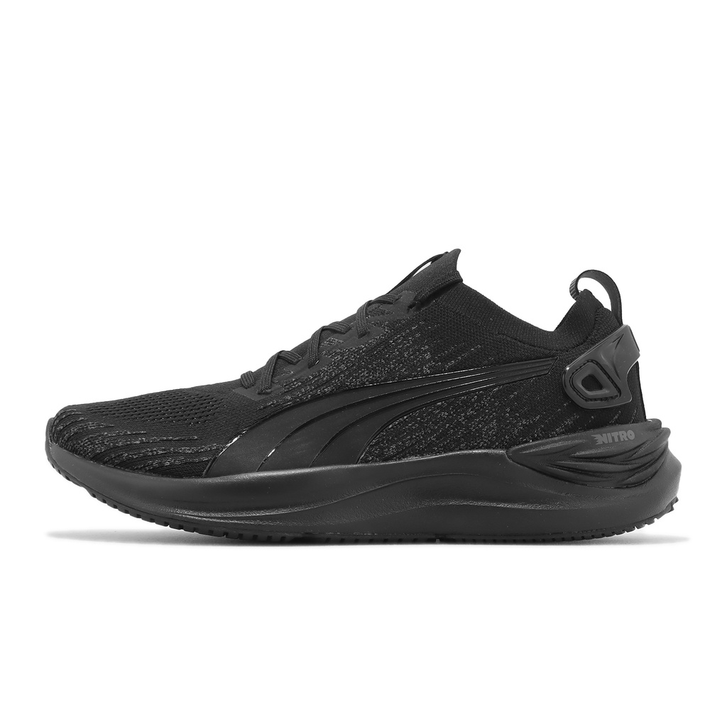 Puma 慢跑鞋 Electrify Nitro 3 Knit 黑 灰 輕量回彈中底 男鞋 【ACS】 37908401