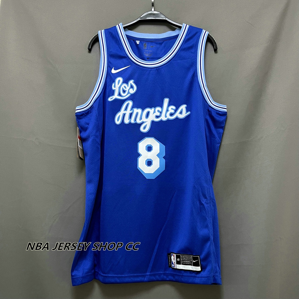 男士全新原裝 NBA 洛杉磯湖人隊 #8 Kobeˉbryant 經典版球衣熱壓藍色