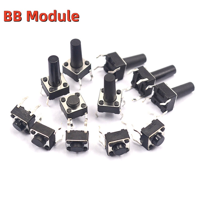 20pcs 4Pin 6*6 微型輕觸按鈕開關 DIP 6x6x4.3/5/6/7/8/9/10/11/12/13/14