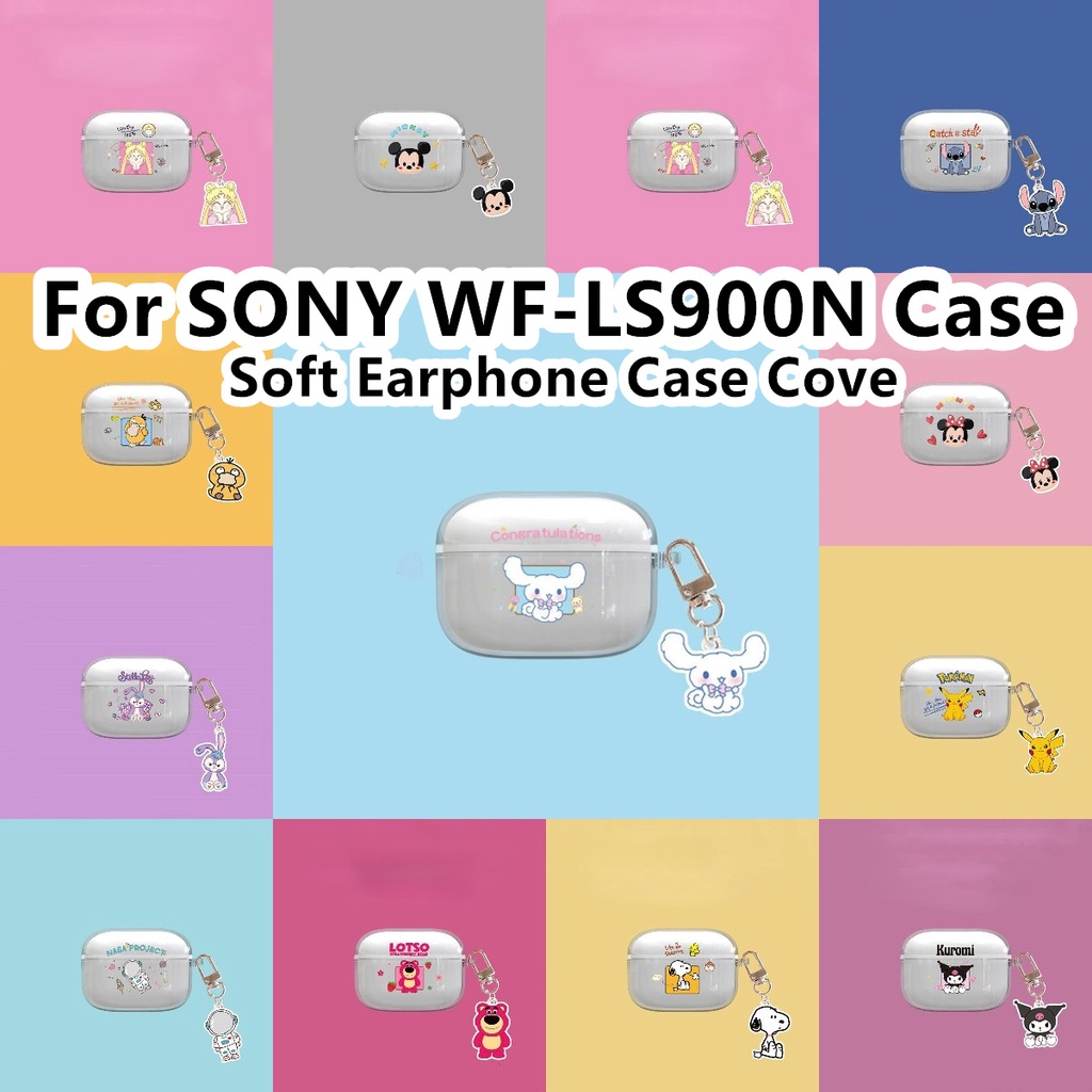 現貨! 適用於 SONY WF-LS900N 保護套透明清新風格適用於 SONY Linkbuds S 保護套軟耳機保護