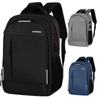 後背包usb充電男女大容量簡約商務電腦背包休閒旅行學生書包