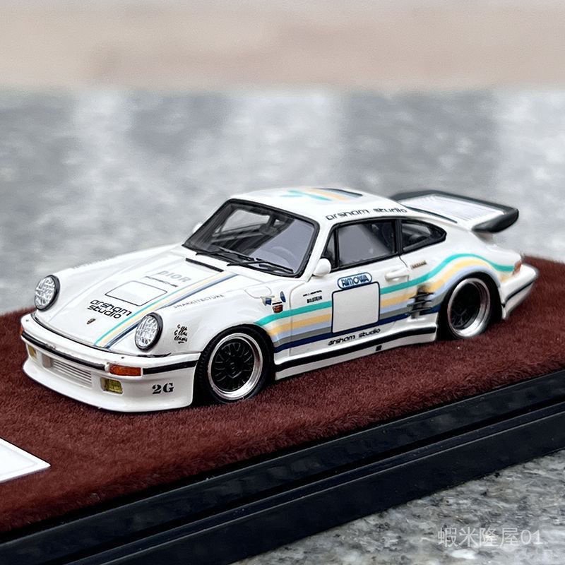 ♥海外代購各類模型車玩具發圖找貨♥LJM 1:64保時捷911黑鳥930 GULF高夫塗裝 仿真樹脂汽車模型收藏 70S