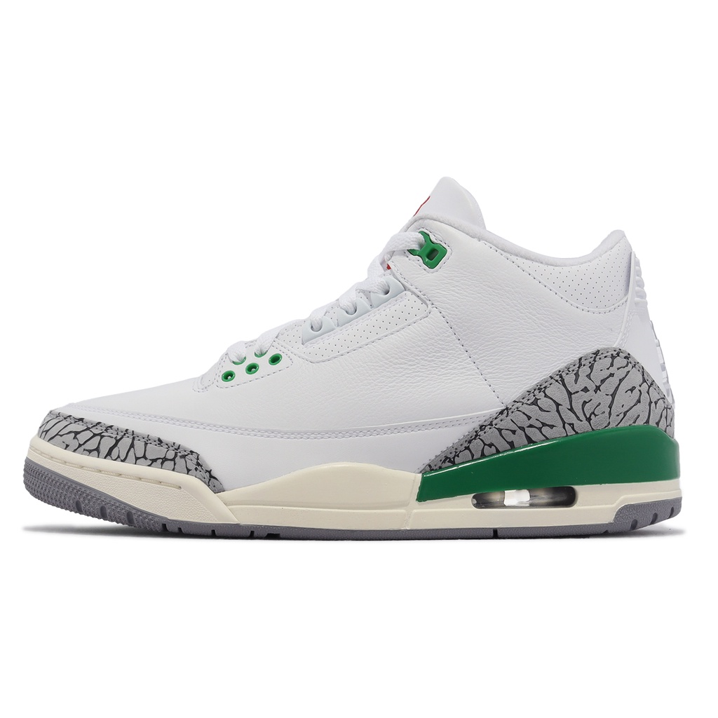 Nike Air Jordan 3 Retro 白 綠 爆裂紋 女鞋 男鞋 AJ3 【ACS】 CK9246-136