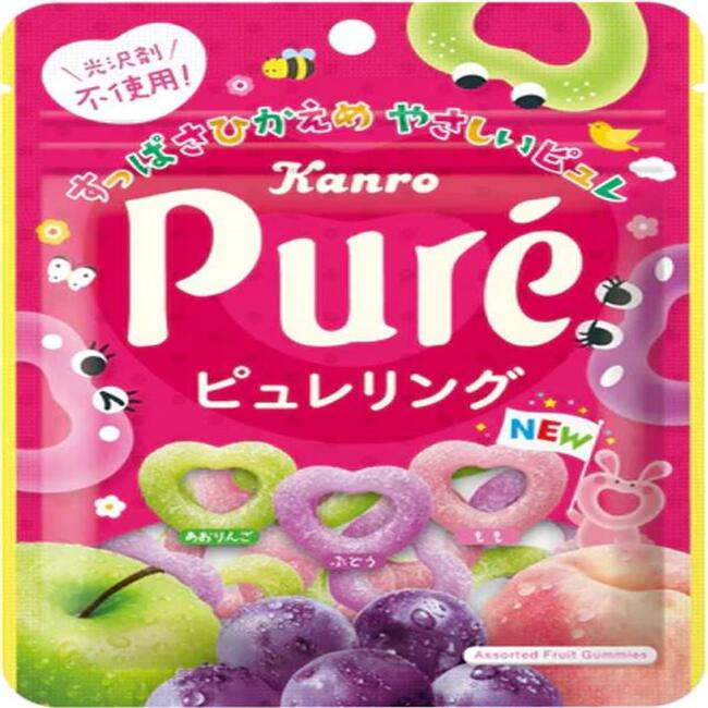日本甘樂鮮果實愛心圈圈軟糖-綜合水果口味