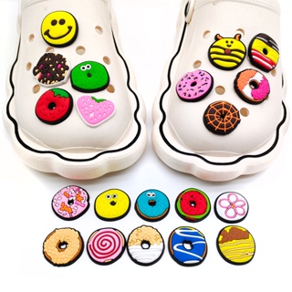Croc 甜甜圈卡通鞋架適合成人和兒童可愛卡通鞋配件 croc Charmss