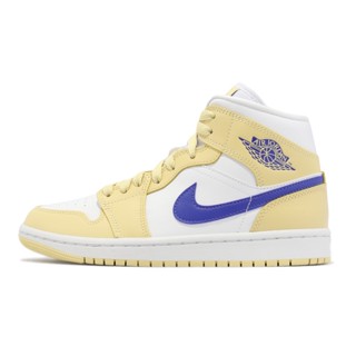 Nike 休閒鞋 Wmns Air Jordan 1 Mid 黃 藍 白 女鞋 喬丹1代 ACS BQ6472-701