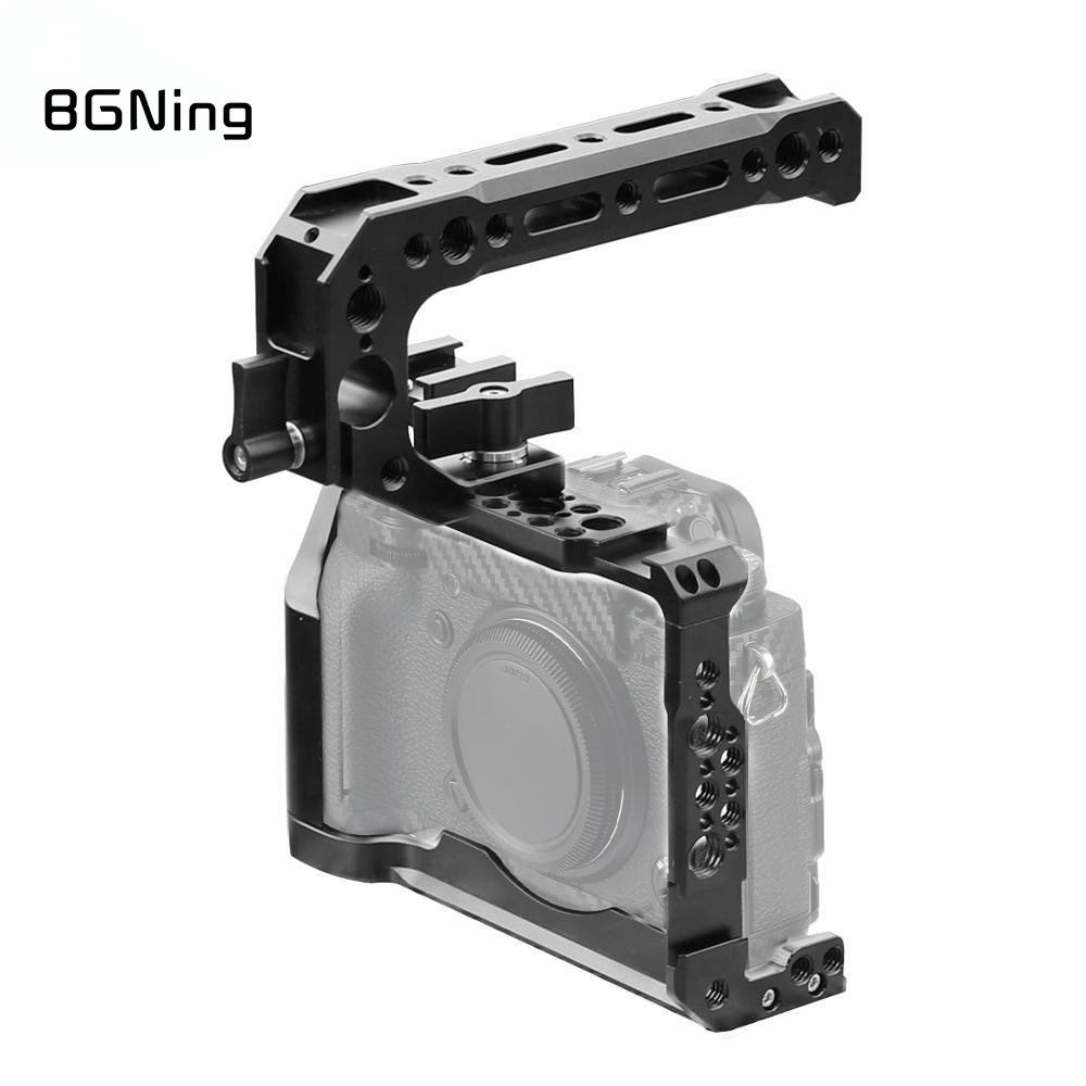 Bgning 鋁製單反相機籠適用於 Fujifilm X-T3 /XT3/XT2 /X-T2 DSLR Rig 保護套蓋