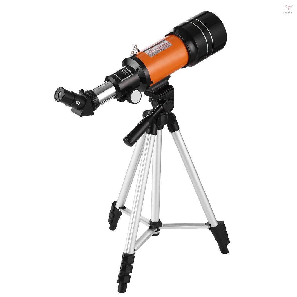 70mm天文望遠鏡150X大功率單目望遠鏡折射望遠鏡瞄準鏡，帶5×24探測器瞄準鏡三腳架月亮濾鏡3X巴洛鏡頭，用於觀星觀
