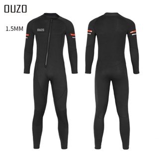 【品質保證】OUZO新款1.5mm潛水服男款連身防寒保暖潛水衣衝浪衣水母衣冬泳衣【當日出貨】