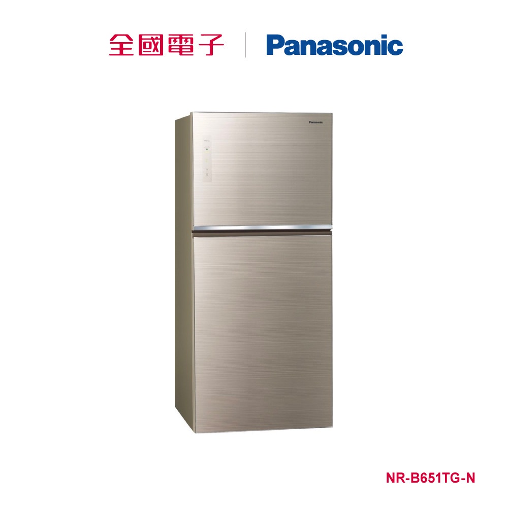 Panasonic 650L雙門變頻玻璃冰箱  NR-B651TG-N 【全國電子】