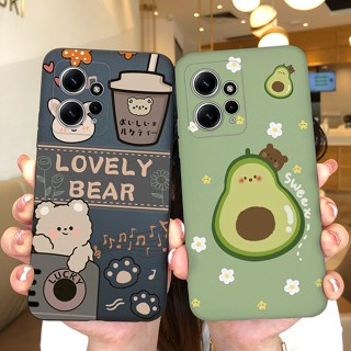 XIAOMI REDMI 小米紅米 Note12 12Pro 4G 豪華牛油果熊高品質軟矽膠 TPU 手機殼小米紅米 N