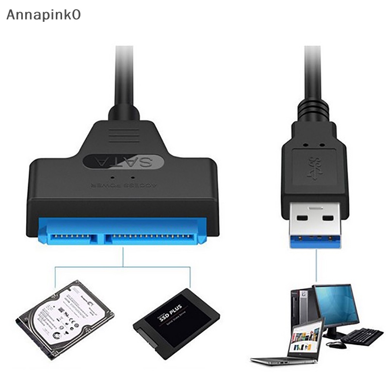 Anap USB 3.0 轉 SATA 2.5" 外置硬盤驅動器適配器讀卡器適用於 SSD 硬盤驅動器電纜 EN