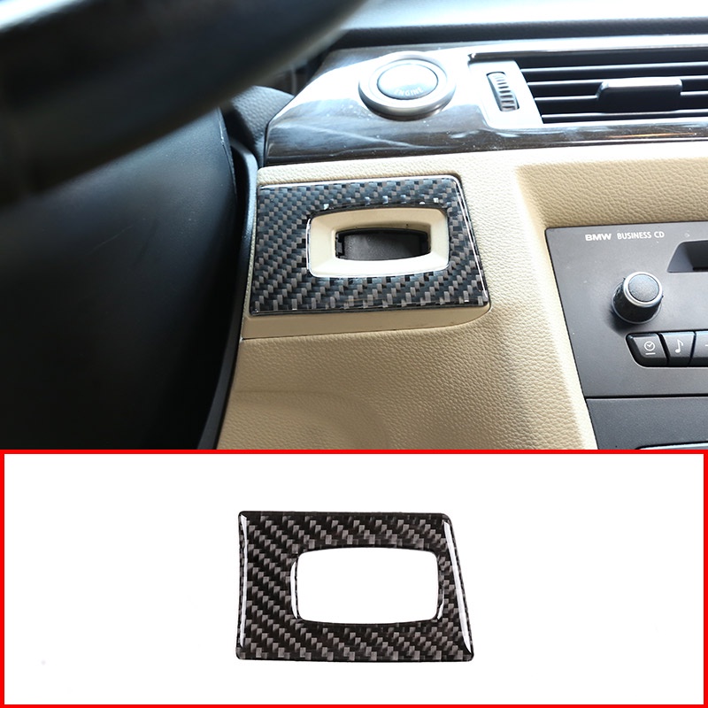 BMW 寶馬 3系 真正碳纖維 E90 E92 2005-2012 左舵駕駛環氧碳纖維汽車鑰匙孔框架飾條
