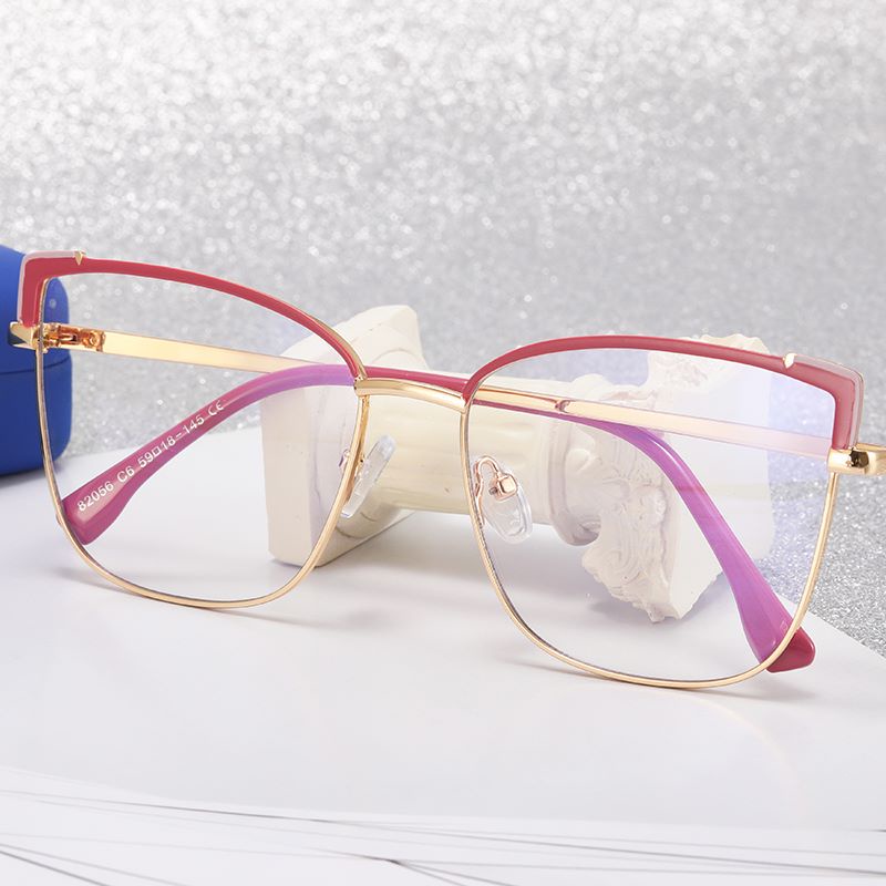 時尚新款女式貓眼防藍光眼鏡框電腦文學眼鏡