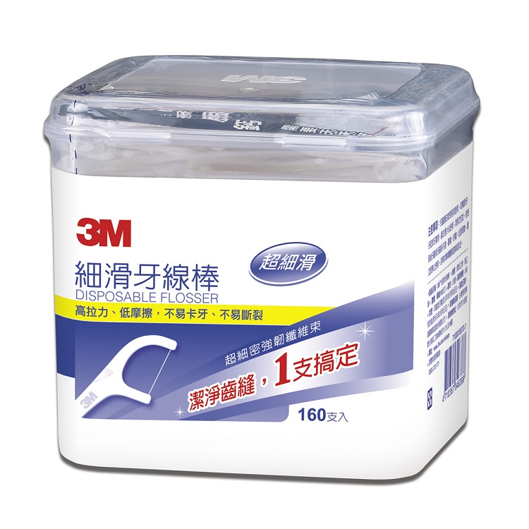 3M 細滑牙線棒-盒裝(160支/盒)[大買家]