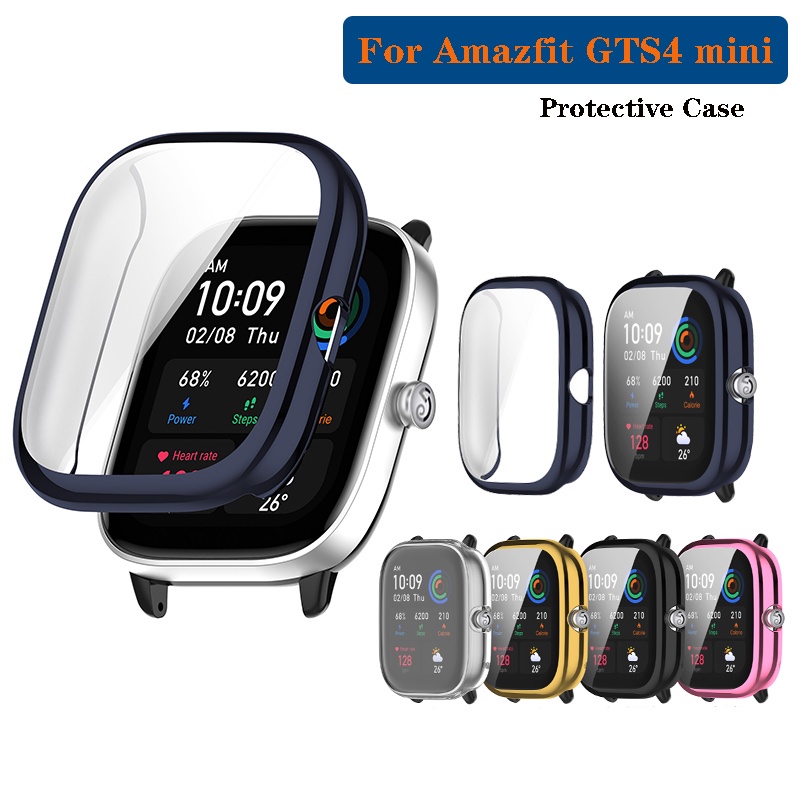 保護殼 適用於華米 Amazfit GTS4 mini TPU矽膠 電鍍保護套