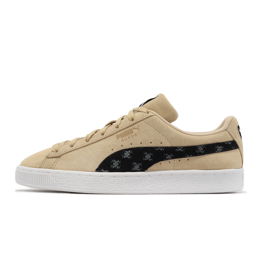 Puma 休閒鞋 Suede T7 復古 經典 卡其 奶茶色 麂皮 黑 男鞋 運動鞋【ACS】 38871701