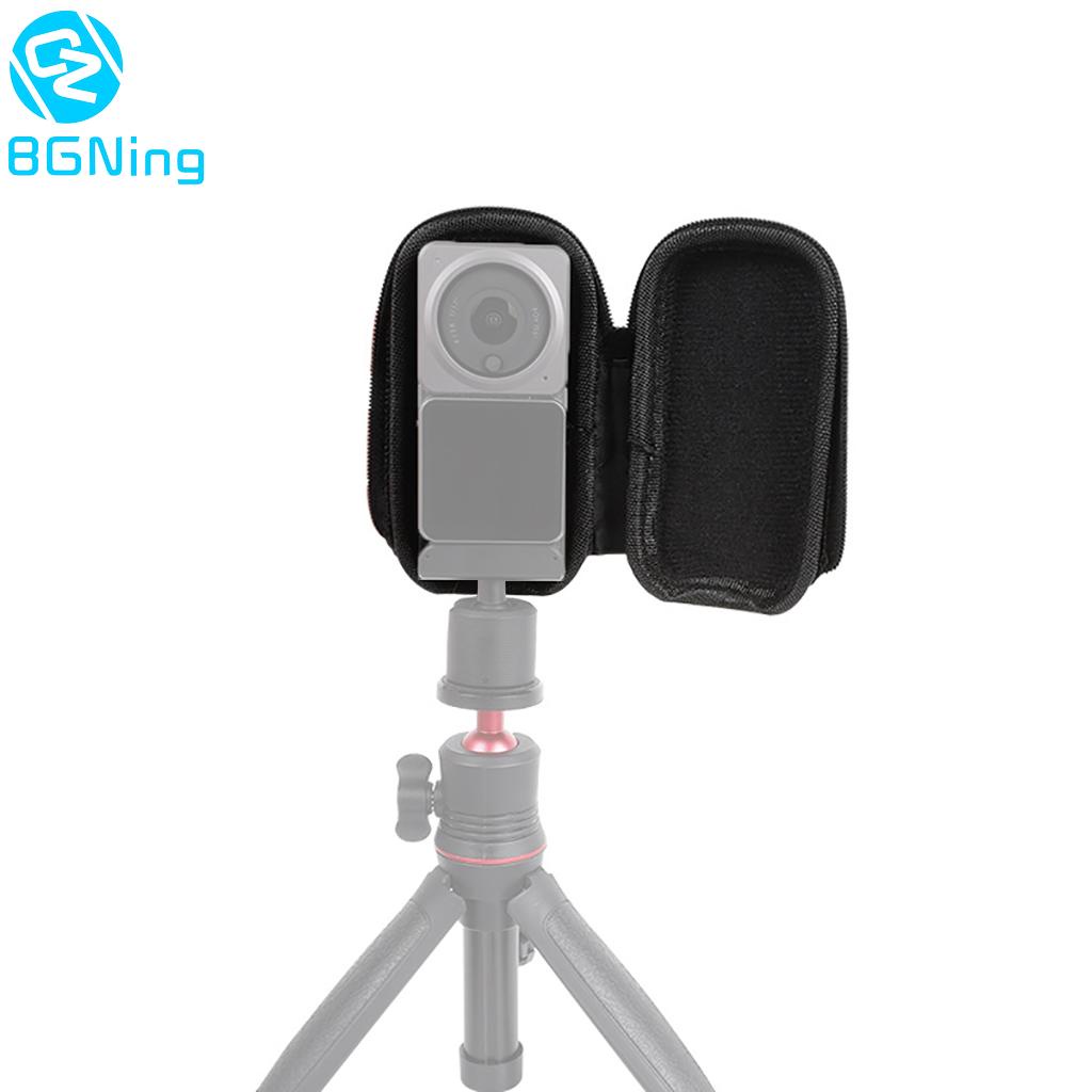 Bgning PU 收納袋 Action2 迷你保護套適用於 DJI Action 2 運動相機便攜便攜盒兼容自拍杆三腳