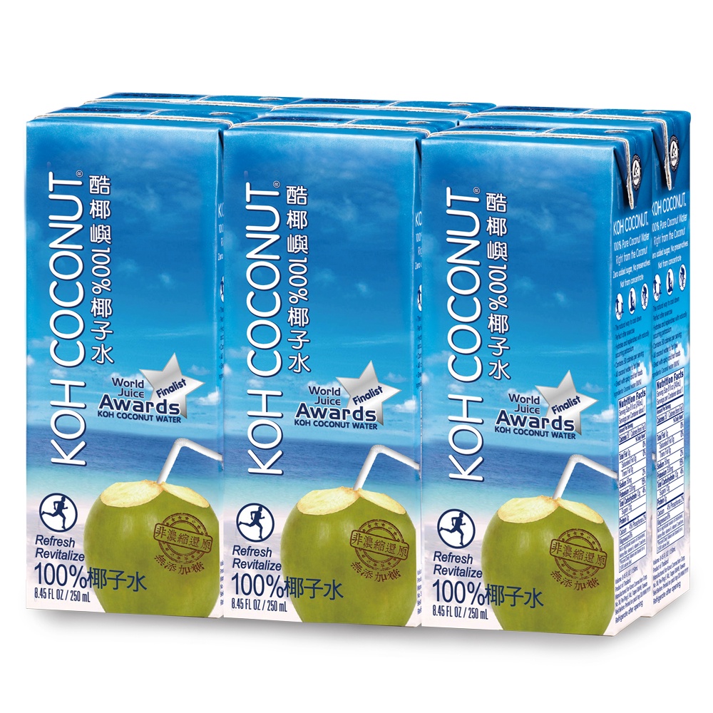 KOH COCONUT酷椰嶼100%椰子水250ML*6