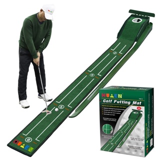 高爾夫球推杆毯練習器室內迷你推杆毯練習推杆練習毯自動回球推杆