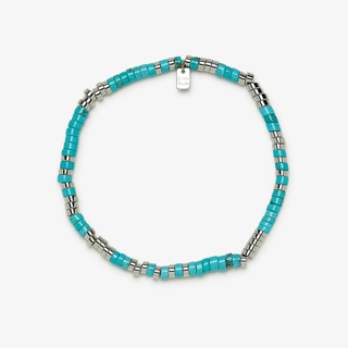 Pura Vida 美國手工 TURQUOISE BEAD STRETCH 綠松石串珠腳鍊 eslite誠品