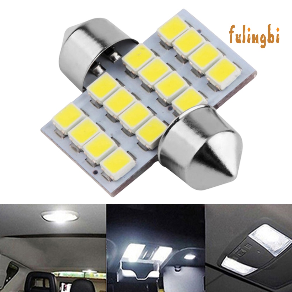 [FUI] 汽車燈31MM 16SMD 3528 1210 汽車LED雙尖燈車頂燈