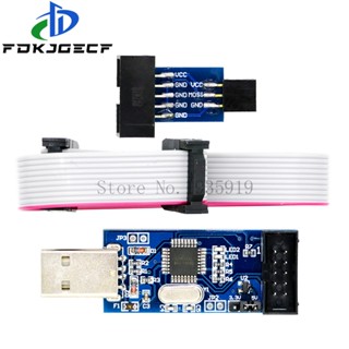 10Pin 轉 6 針轉接板 + USBASP USBISP AVR 編程器 USB ISP USB ASP ATMEG