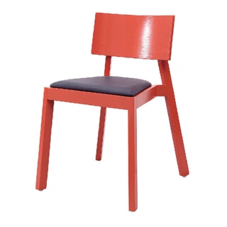 【YA847-6】紅色833實木餐椅 (東部及桃園以南區域另詢運費)