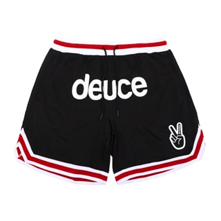 Deuce Brand Vibe Shorts Bred 黑紅色 抽繩 寬鬆 男款 復古 籃球褲 短褲【ACS】