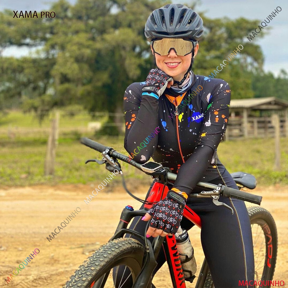 2024 STYLE 女式騎行連身衣長袖長褲自行車衣服