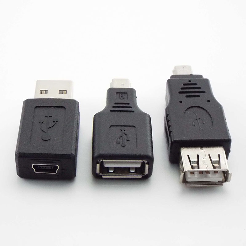 Mini Type-A B 插孔分路器 OTG 轉換器 USB 2.0 A 母頭公頭轉 Mini B 5 針母頭/公頭連