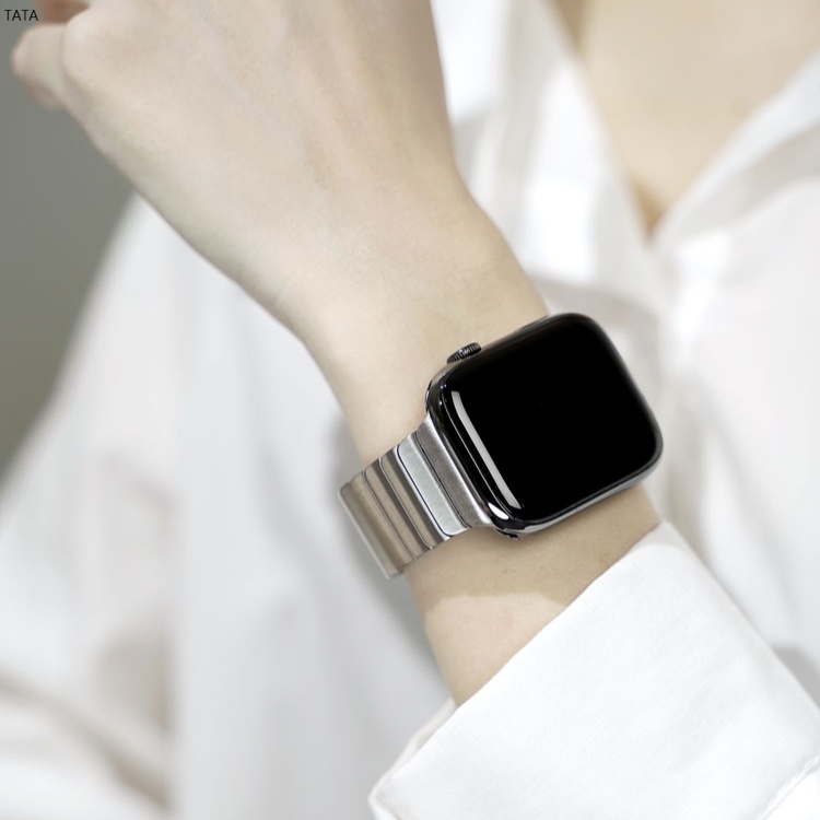 現貨 Apple Watch不鏽鋼蝴蝶錶帶 男女錶帶 透氣錶帶S8 S6 S7 SE 41mm 40mm 44mm 45