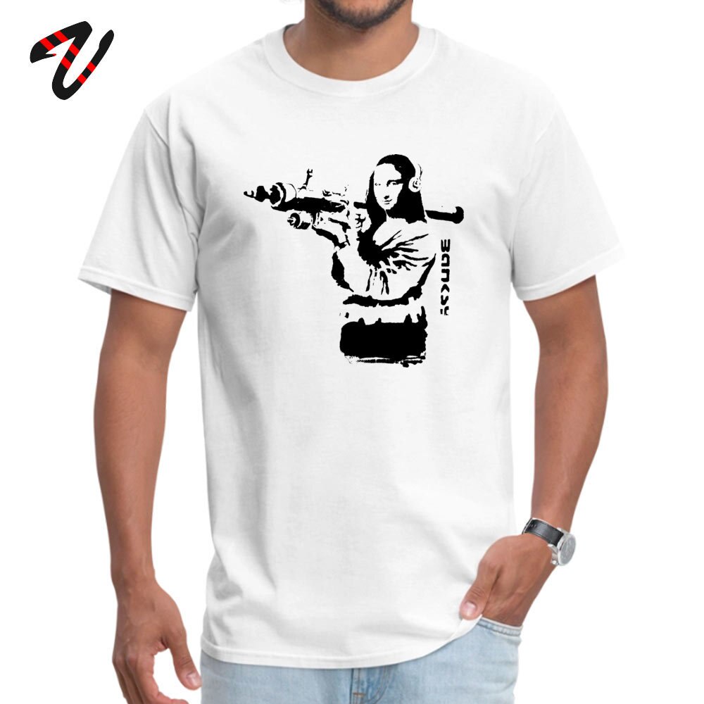 男士 T 恤 purong bulakStreet 藝術 T 恤男士 Banksy Mona Lisa 上衣 CCCP
