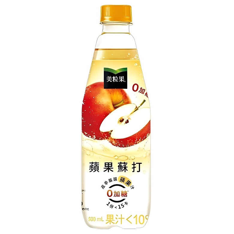 美粒果 零加糖蘋果蘇打(500mlX24罐)[免運][大買家]