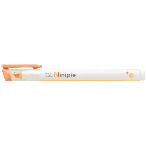 日本 sun-star Ninipie 雙頭雙色記號筆/ 螢光橘 X 橘 eslite誠品